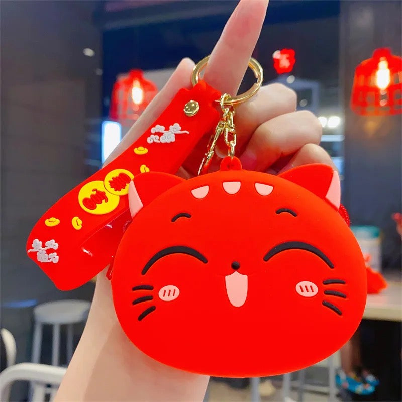 Keychain silicone with wallet