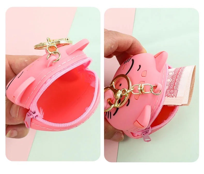 Keychain silicone with wallet