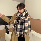 Double side winter scarf fashion soft and warm scarf.