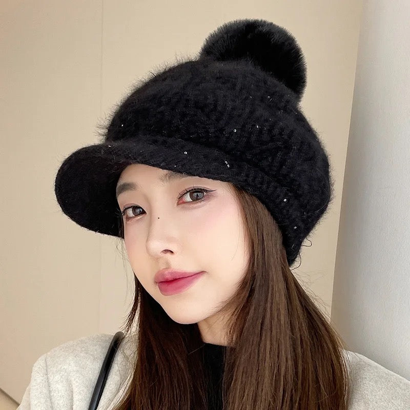 Winter soft and warm outdoor fashion thick hat