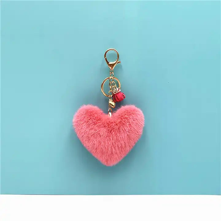 Love Heart Key Rings Charms Pendant Heart Keychains