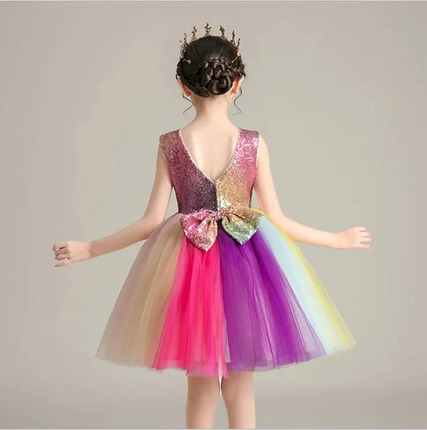 Kids Dresses Rainbow Toddler Girls Dresses