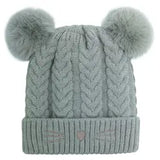 Winter Baby Double Ball Cartoon Hat Warm and Comfy 6M to 4Y