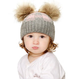 Winter Baby Knitting Hair Ball Hat Warm kids Hat