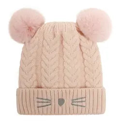 Winter Baby Double Ball Cartoon Hat Warm and Comfy 6M to 4Y