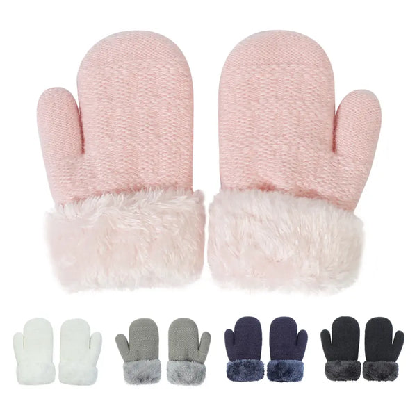 Kids Soft Warm Gloves Winter Toddler Littler kids gloves For Boy and Girl 5M-3Y